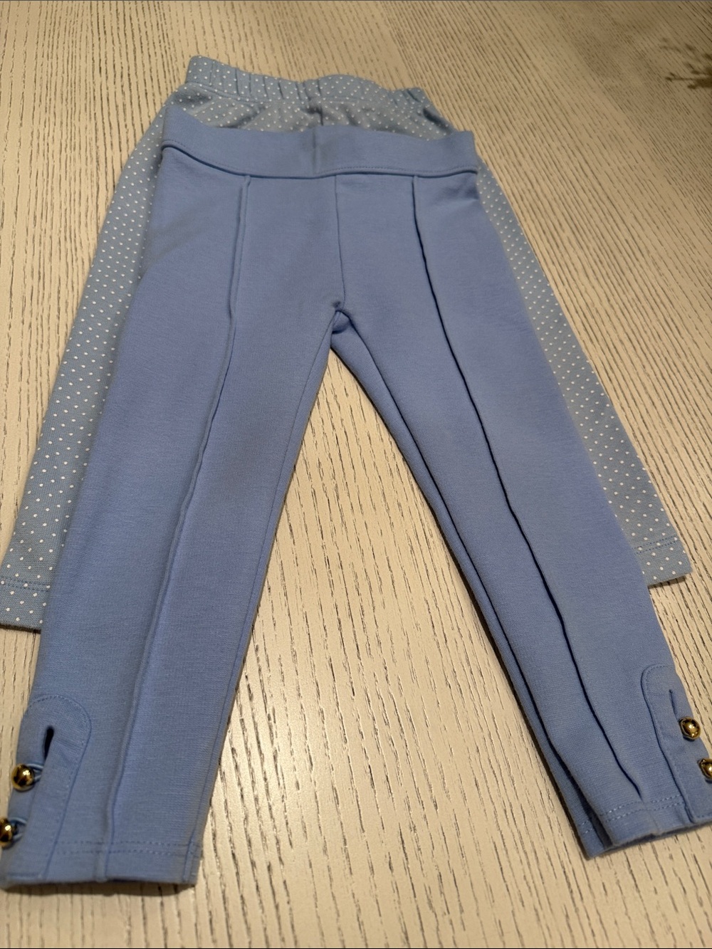 Set of Light Blue Girls Designer Leggings